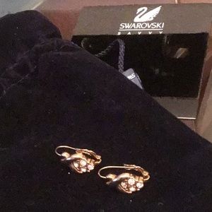14KT Swarovski necklace and earring set